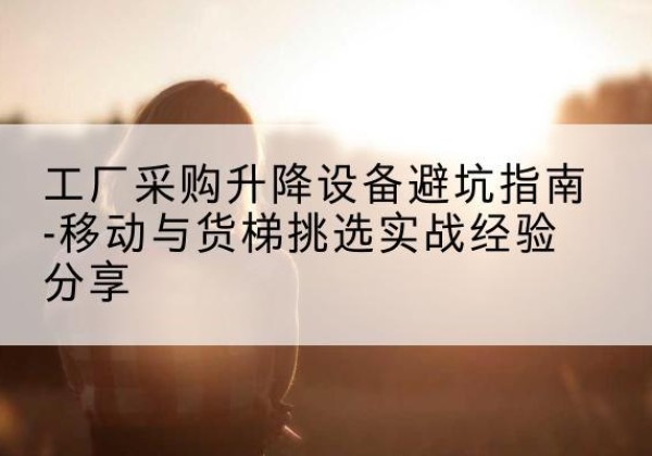 逊克移动式升降机怎么选-工厂采购升降设备避坑指南-移动与货梯挑选实战经验分享
