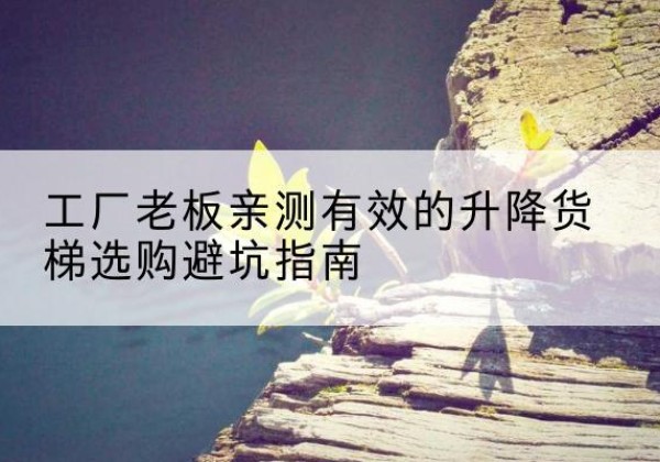 逊克升降货梯怎么选-工厂老板亲测有效的升降货梯选购避坑指南